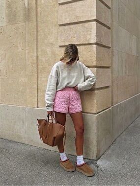 Tezenis Pink Quilted Heart Shorts